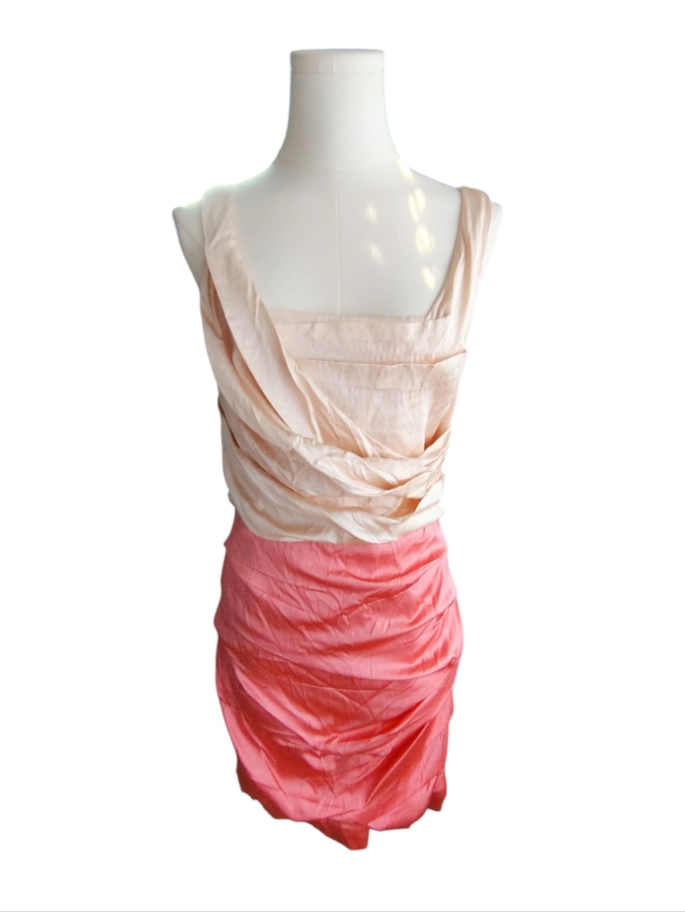 Express Silk Clubbing Bandage Mummy Zip Up Dress In Barbie Bubblegum Pink Size 8